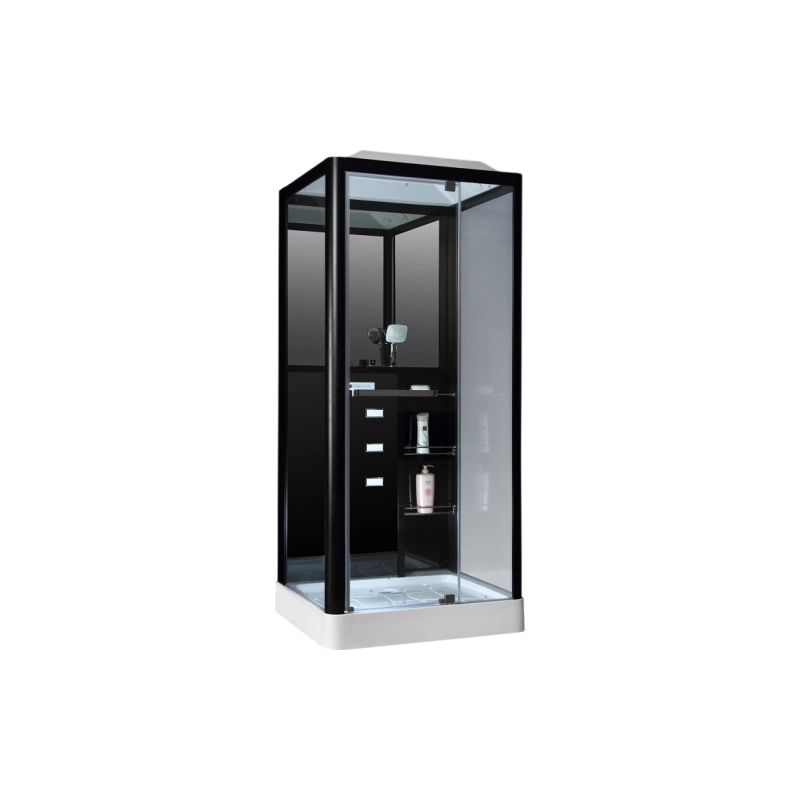 Душевая кабина Loranto Selak CS126-3A R 90х100х215, гидромассаж, тропич душ, поддон низ., 00054488