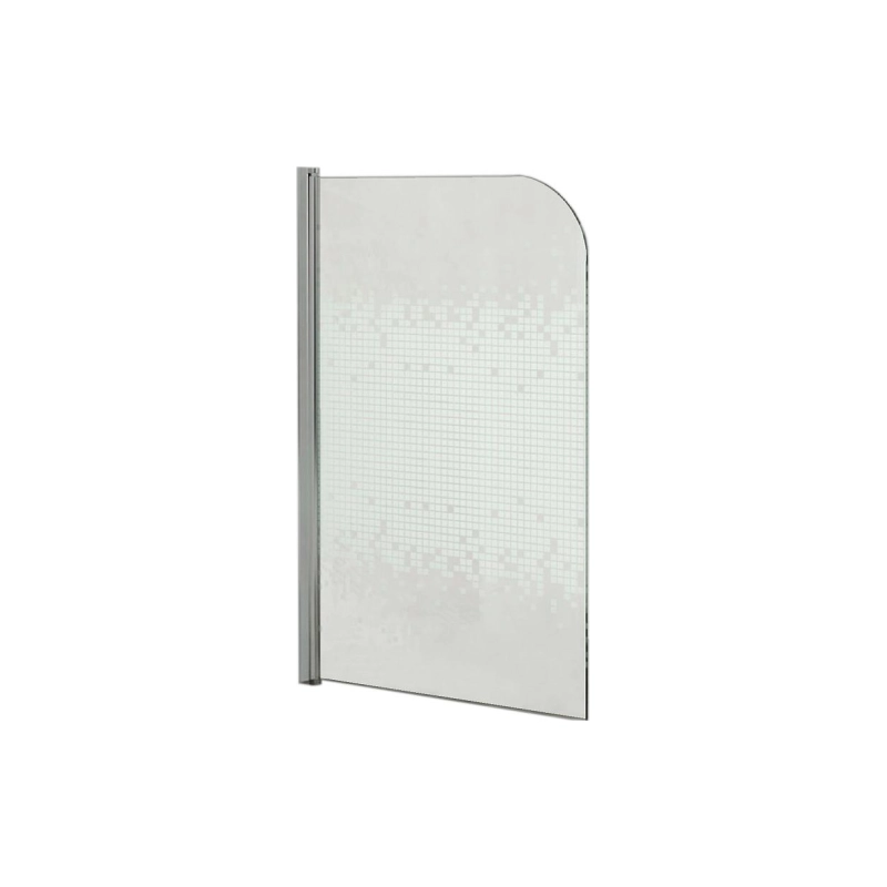 Шторка для ванны Loranto 85х140 см, прозрачное стекло 6 мм, хром, CSL1485