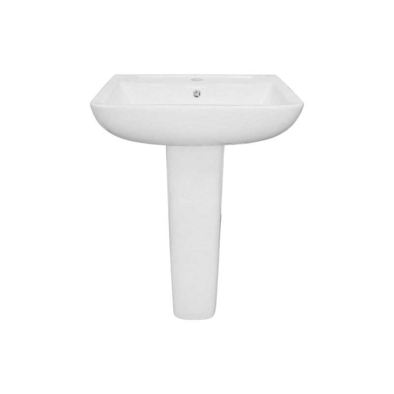 Раковина Loranto Liri 550х425х830 мм, с пьедесталом, белая, CS-BMP009