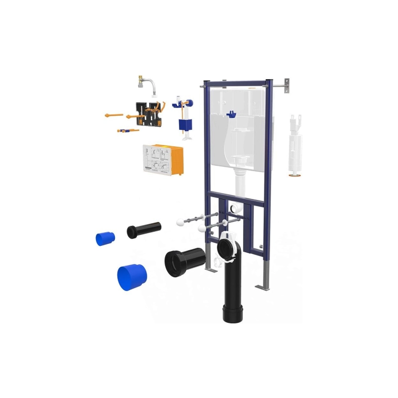 Инсталляция Loranto для подвесного унитаза с метал. рамой, двойной системой слива 3/6 л., 4501