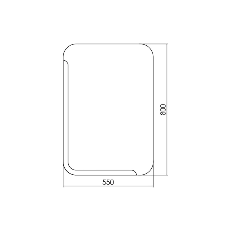 Зеркало LORANTO Алькон 550х800 (ШВ), б/полки, гор/верт крепеж, ФР-00002360