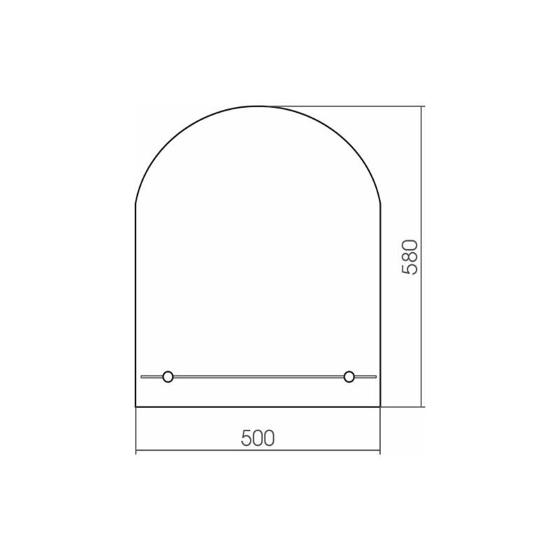 Зеркало LORANTO Арка 500х580 (ШВ), с полкой, 00000000237