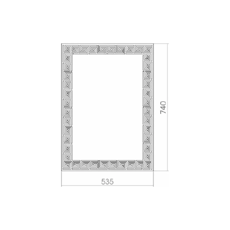 Зеркало LORANTO Каир 535x740 (ШВ), б/полки, пескоструйный рисунок, 00000000298