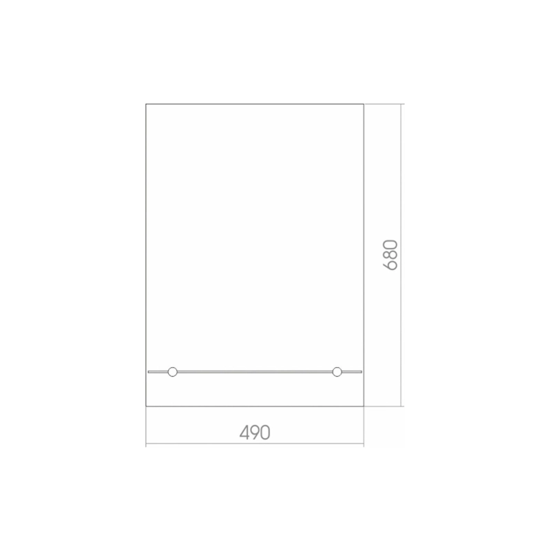 Зеркало LORANTO Модерн Люкс 490х680 (ШВ), с полкой, 00000000339