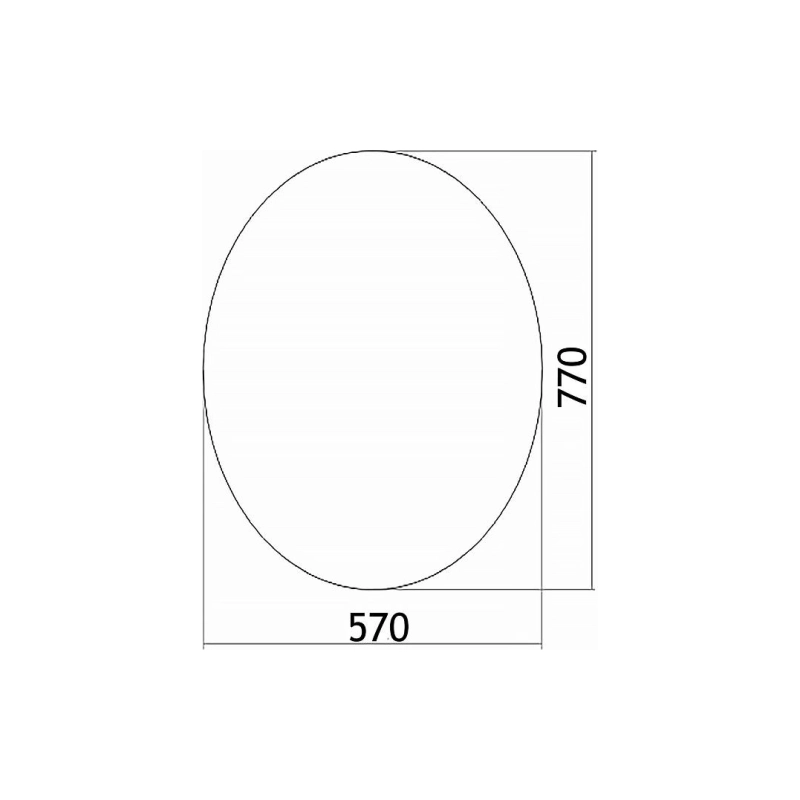 Зеркало LORANTO Овал 570х770 (ШВ), б/полки, ФР00001120