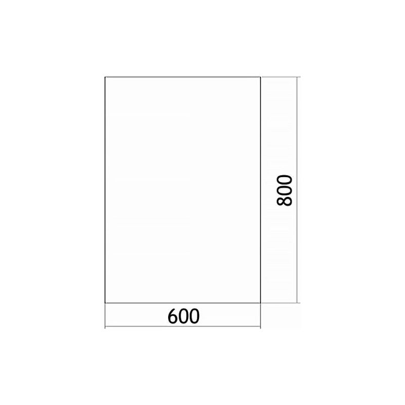 Зеркало LORANTO Прямоугольник 600х800 (ШВ), б/полки, гор/верт крепеж, ФР00000702