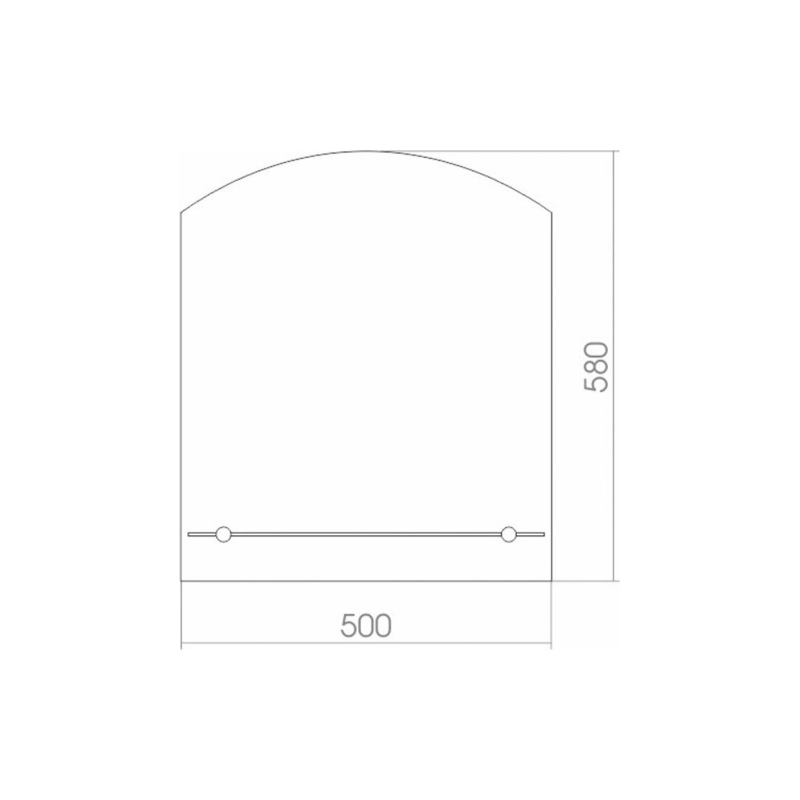 Зеркало LORANTO Шанс 500х580 (ШВ), с полкой, 500988715