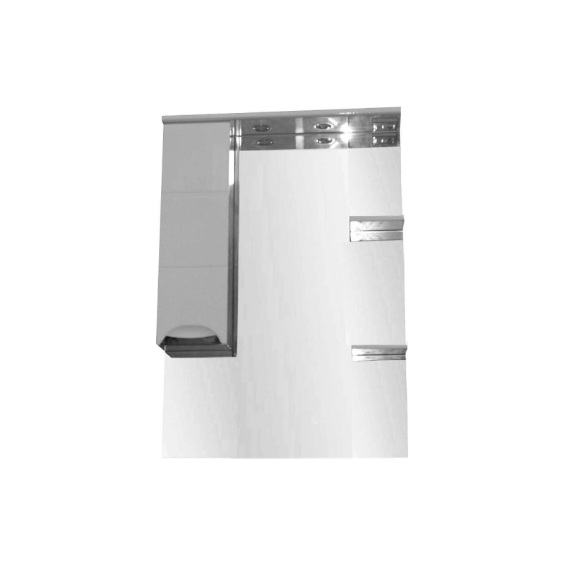 Зеркало-шкаф Loranto Стиль Соло 80 800х1025х170, левостороннее, фрез. фасад, белый, CS00024780