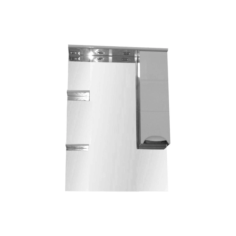 Зеркало-шкаф Loranto Стиль Соло 80 800х1025х170, правостороннее, фрез. фасад, белый, CS00024672