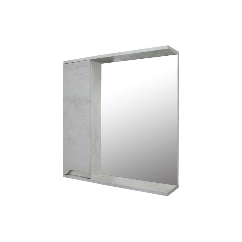 Зеркало-шкаф Loranto Florena 70 700х135х600, левостороннее, светлый бетон, CS00086986