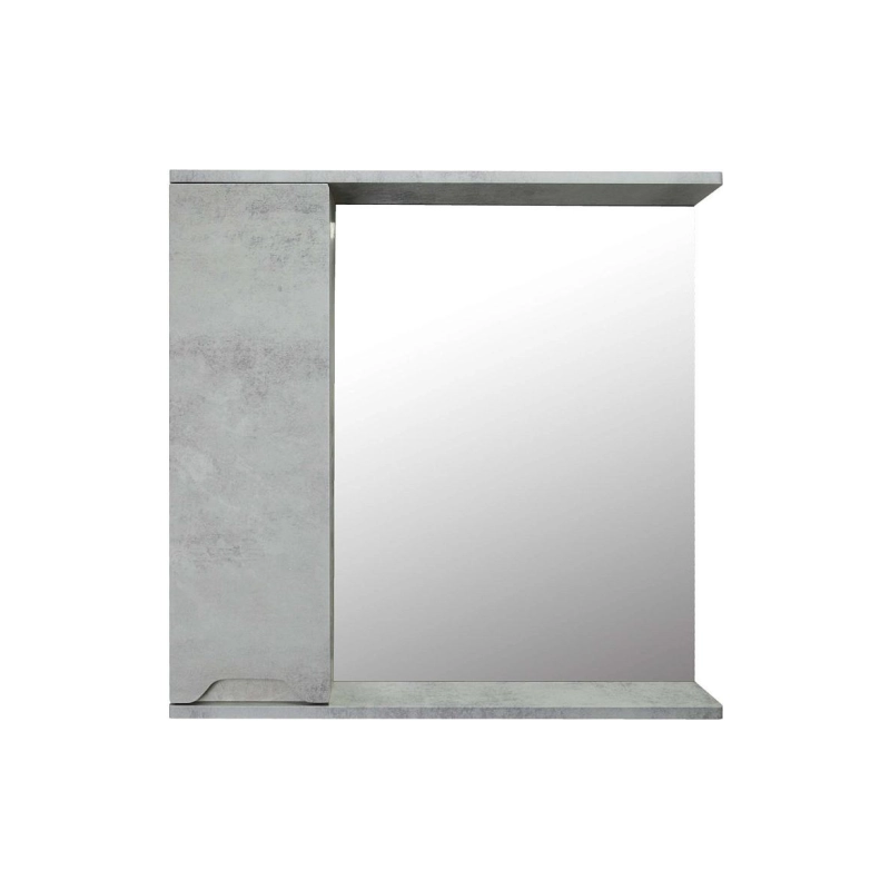 Зеркало-шкаф Loranto Florena 70 700х135х600, левостороннее, светлый бетон, CS00086986