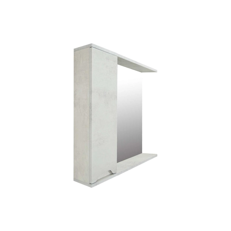 Зеркало-шкаф Loranto Florena 70 700х135х600, левостороннее, светлый бетон, CS00086986