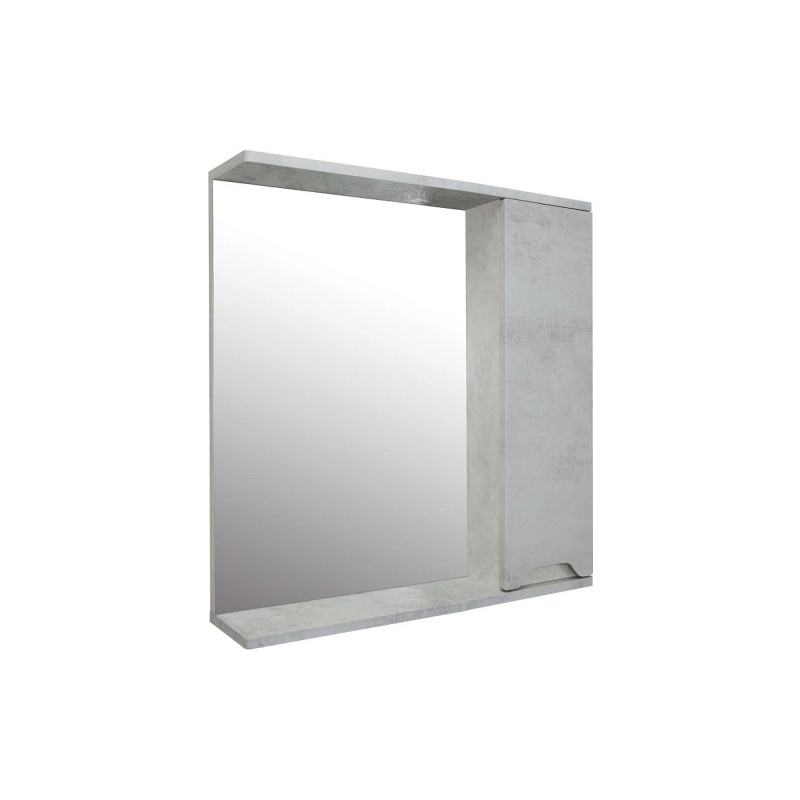 Зеркало-шкаф Loranto Florena 70 700х135х600, правостороннее, светлый бетон, CS00086985