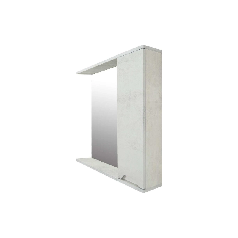 Зеркало-шкаф Loranto Florena 70 700х135х600, правостороннее, светлый бетон, CS00086985