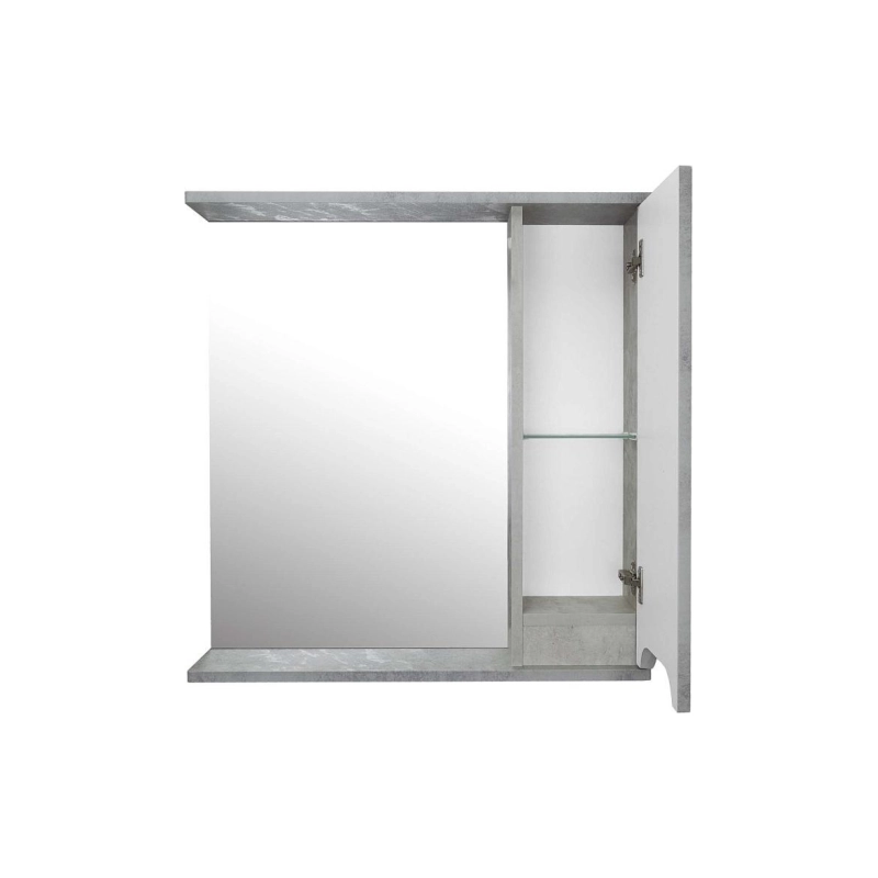 Зеркало-шкаф Loranto Florena 70 700х135х600, правостороннее, светлый бетон, CS00086985
