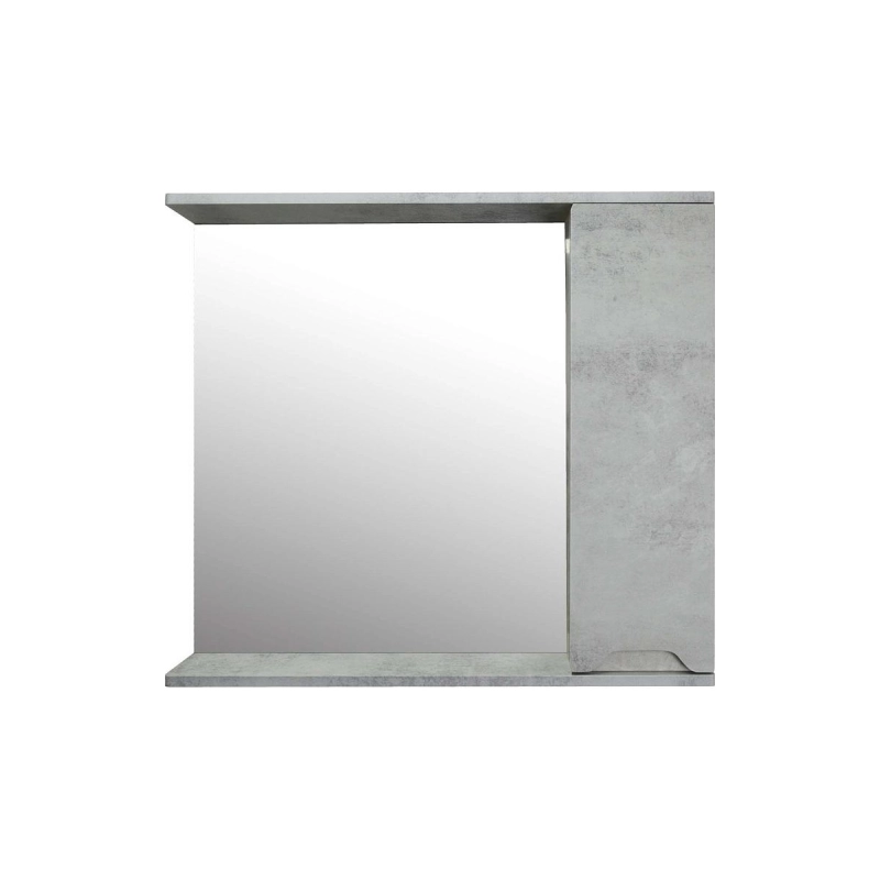 Зеркало-шкаф Loranto Florena 80 800х135х600, правостороннее, светлый бетон, CS00086987