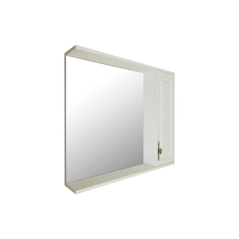 Зеркало-шкаф Loranto Janet 80 800х700х140, правостороннее, механизм доводчика, ольха, CS00049713