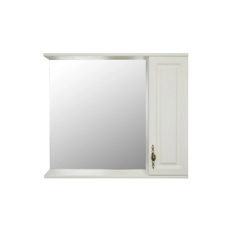 Зеркало-шкаф Loranto Janet 80 800х700х140, правостороннее, механизм доводчика, ольха, CS00049713