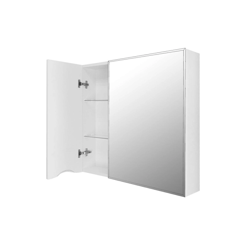 Зеркало-шкаф Loranto Santorini 70 700х140х700, левостороннее, белый, CS00086969