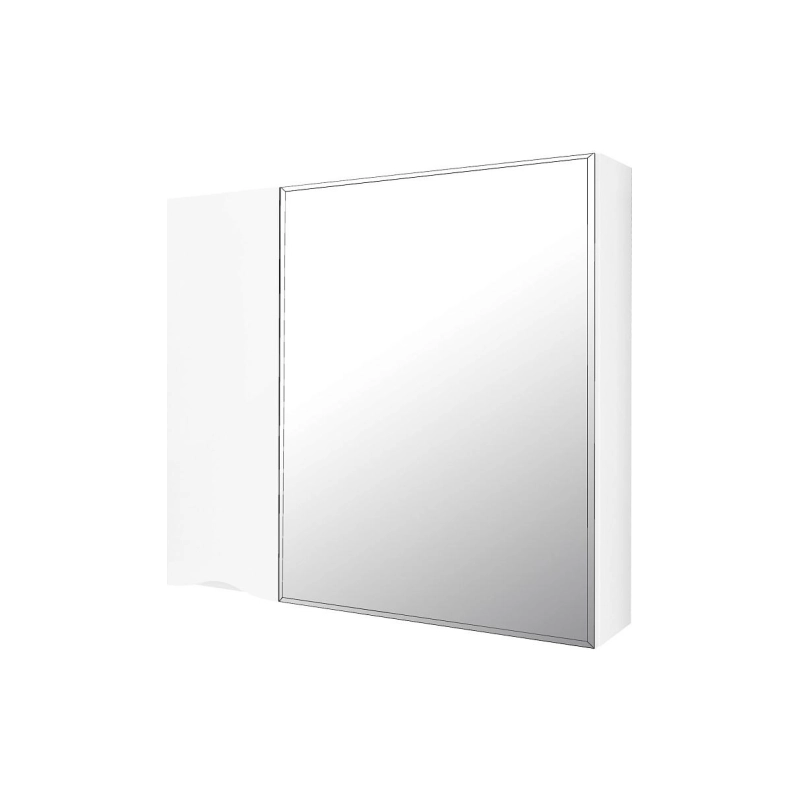Зеркало-шкаф Loranto Santorini 80 800х140х700, левостороннее, белый, CS00086971