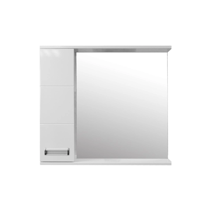 Зеркало-шкаф Loranto Дина 75 750х700х140, левостороннее, белое, CS00049719