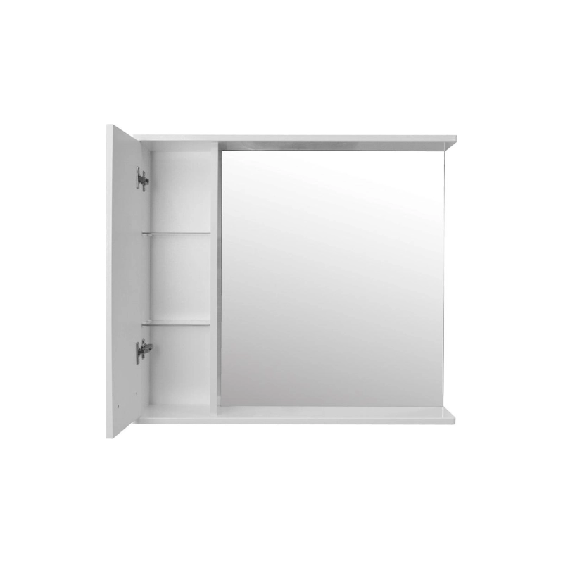 Зеркало-шкаф Loranto Дина 75 750х700х140, левостороннее, белое, CS00049719