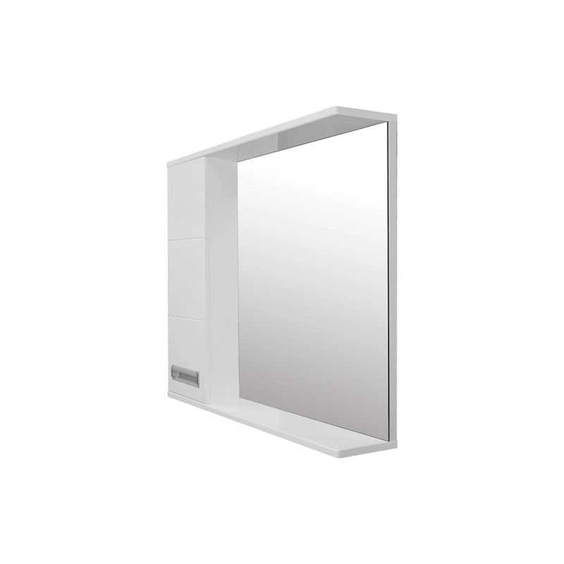 Зеркало-шкаф Loranto Дина 75 750х700х140, левостороннее, белое, CS00049719