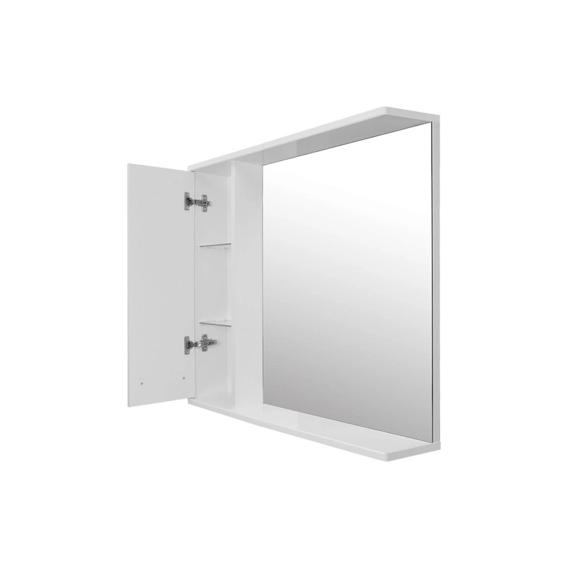 Зеркало-шкаф Loranto Дина 75 750х700х140, левостороннее, белое, CS00049719