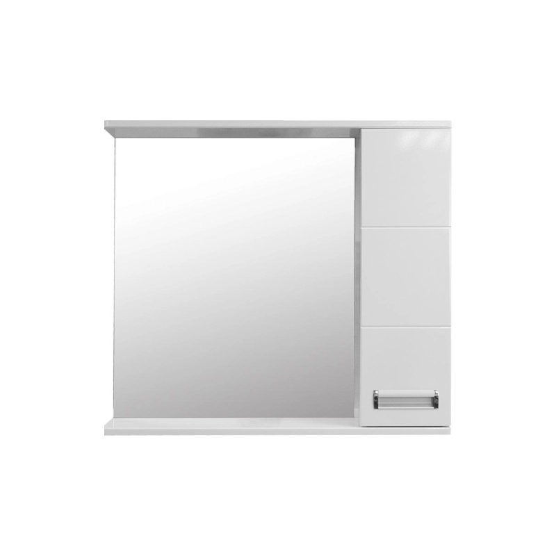 Зеркало-шкаф Loranto Дина 75 750х700х140, правостороннее, белое, CS00049720