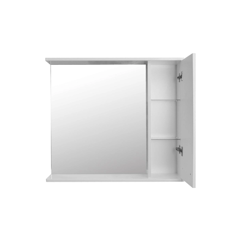 Зеркало-шкаф Loranto Дина 75 750х700х140, правостороннее, белое, CS00049720