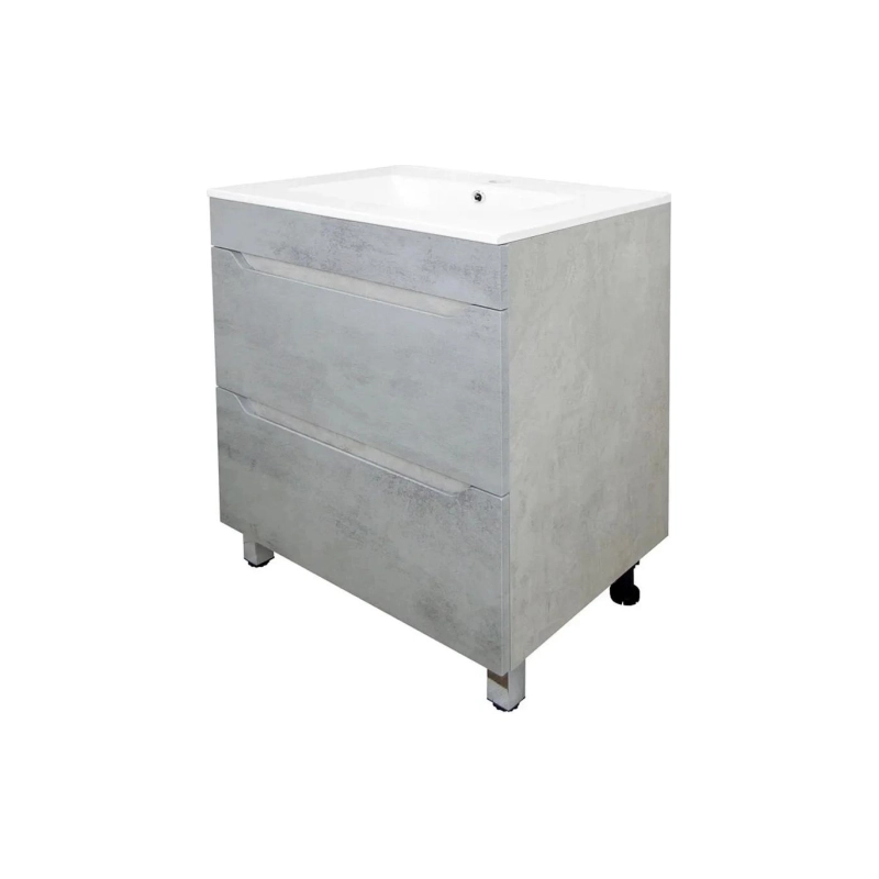 Тумба Loranto Florena 70 71х47х81 см, напольная, с раковиной Azario Leon, светлый бетон, CS00086991