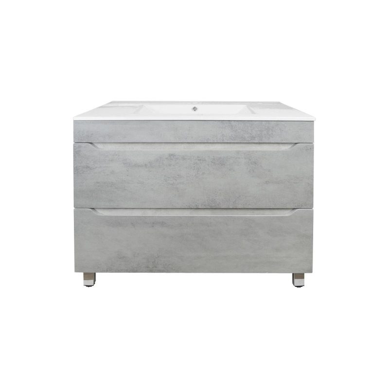 Тумба Loranto Florena 80 81х47х81 см, напольная, с раковиной Azario Leon, светлый бетон, CS00086992