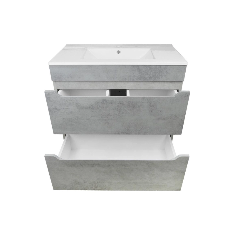 Тумба Loranto Florena 80 81х47х81 см, напольная, с раковиной Azario Leon, светлый бетон, CS00086992