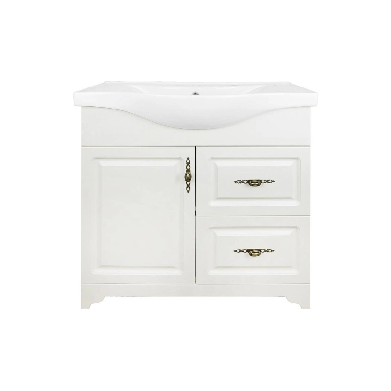 Тумба Loranto Janet 80 80х45,5х84 см, напольная, с раковиной Basic 80, ольха, CS00089897