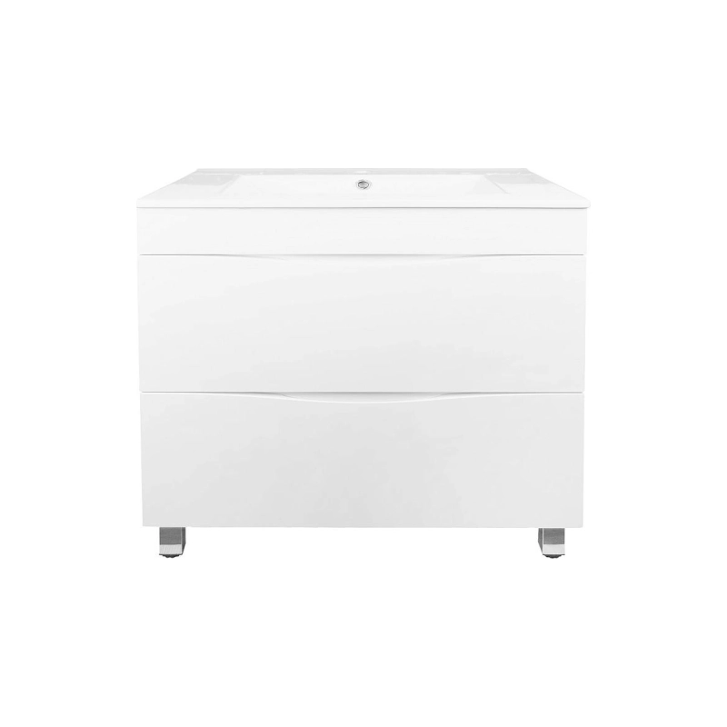 Тумба Loranto Santorini 70 71х46х81 см, напольная, с раковиной Leon, белый глянец, CS00086973