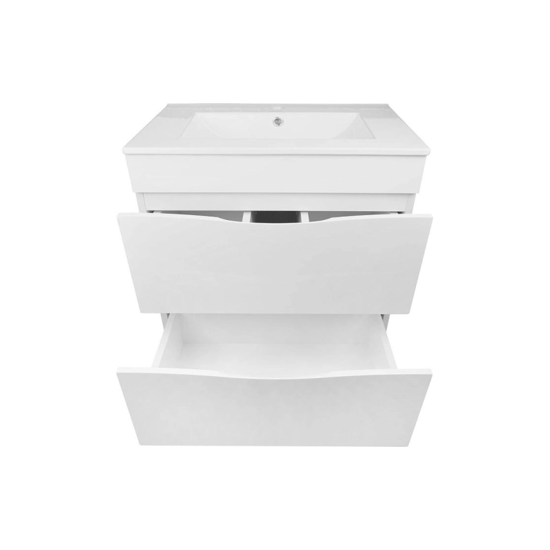 Тумба Loranto Santorini 70 71х46х81 см, напольная, с раковиной Leon, белый глянец, CS00086973