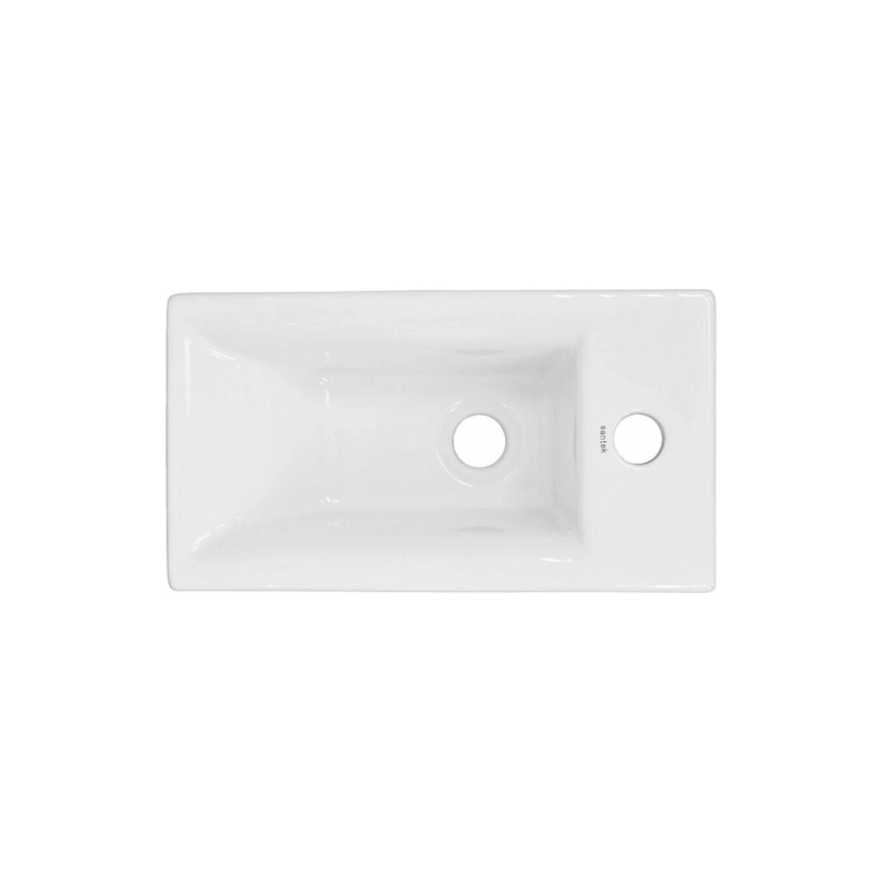 Тумба Алина 40 40х22х73 см, подвесная, с раковиной Миранда 40 левая, белый, CS00087021