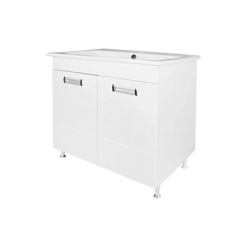 Тумба Loranto Дина 75х47х72,5 см, напольная, с раковиной Элина 75, белый, CS00089899