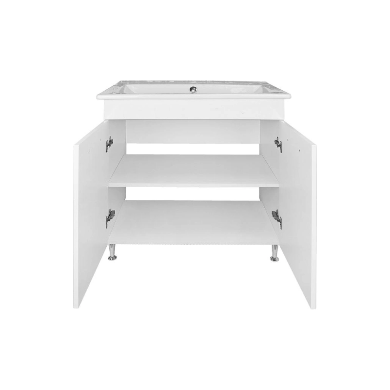 Тумба Loranto Дина 75х47х72,5 см, напольная, с раковиной Элина 75, белый, CS00089899