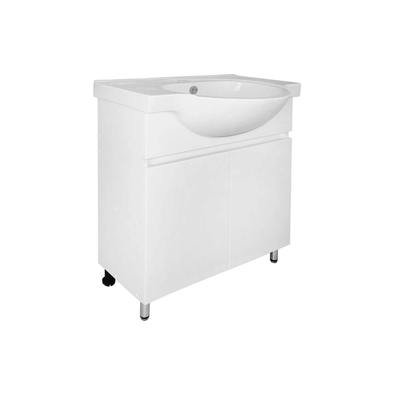 Тумба Loranto Ирис 70Н 70х85х48 см, напольная, с раковиной Teo 70, белый, CS00093566