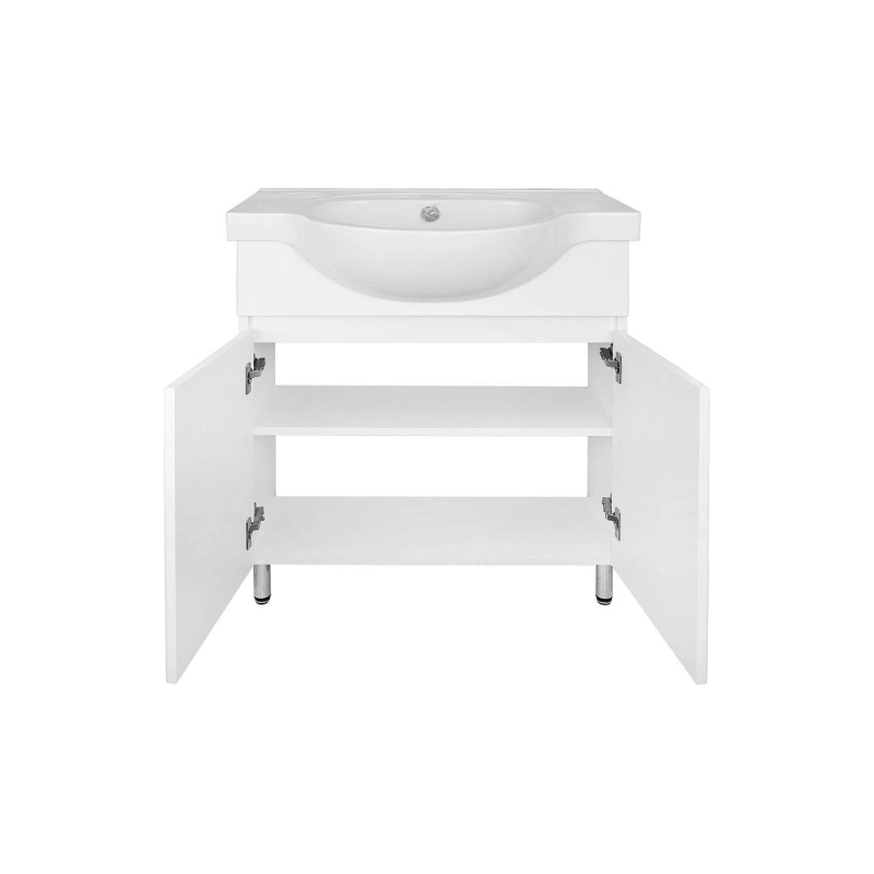 Тумба Loranto Ирис 70Н 70х85х48 см, напольная, с раковиной Teo 70, белый, CS00093566