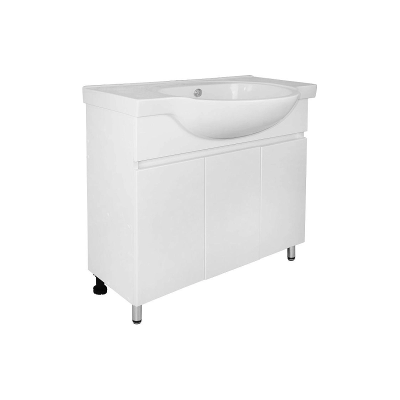 Тумба Loranto Ирис 80Н 80х85х50 см, напольная, с раковиной Teo 80, белый, CS00093567