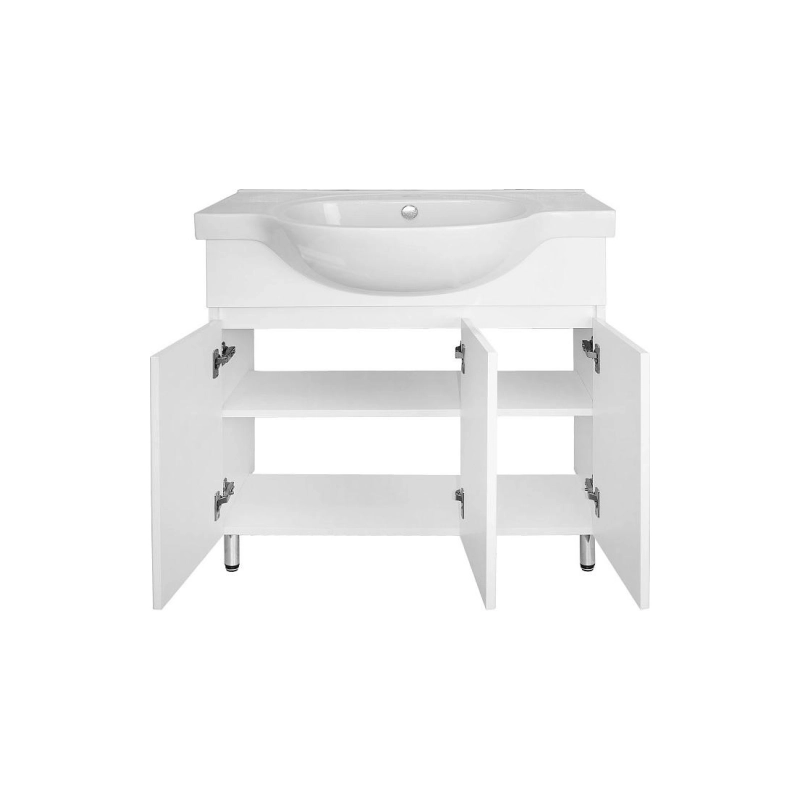 Тумба Loranto Ирис 80Н 80х85х50 см, напольная, с раковиной Teo 80, белый, CS00093567