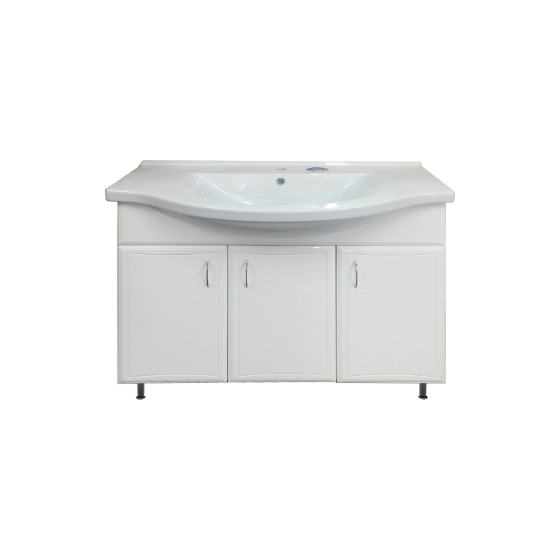 Тумба Loranto Коралл Тумба 100 82х100х33 см, напольная, с раковиной Энигма 100, белый, CS00040245