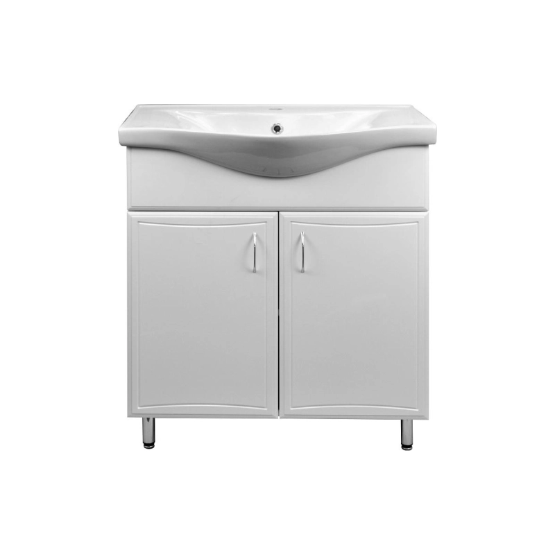 Тумба Loranto Коралл 75 75х86х46 см, напольная, с раковиной Basic 75, белый, CS00070577