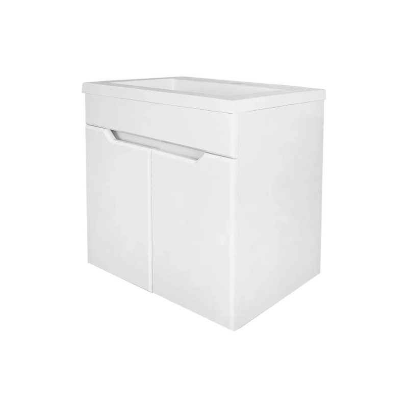 Тумба Loranto Палермо 50 495х34,5х50 см, подвесная, с раковиной Фрея 50, белый, CS00093377