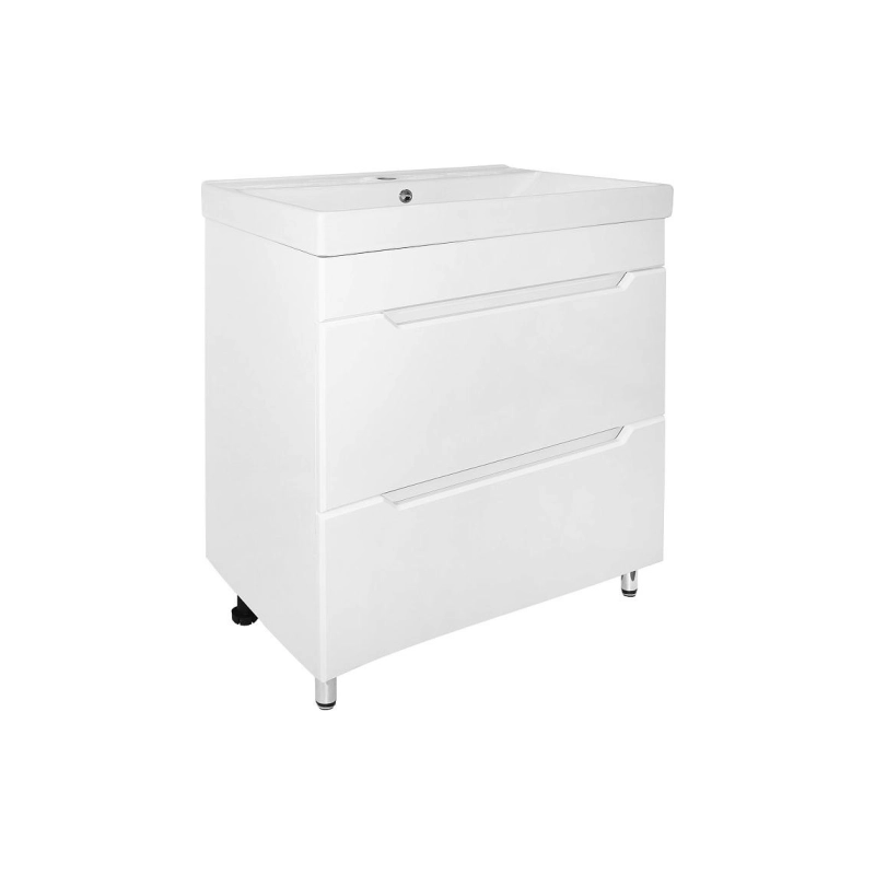Тумба Loranto Палермо 70/2Н 71х46,5х88 см, напольная, с раковиной Tempo 70, белый, CS00094406