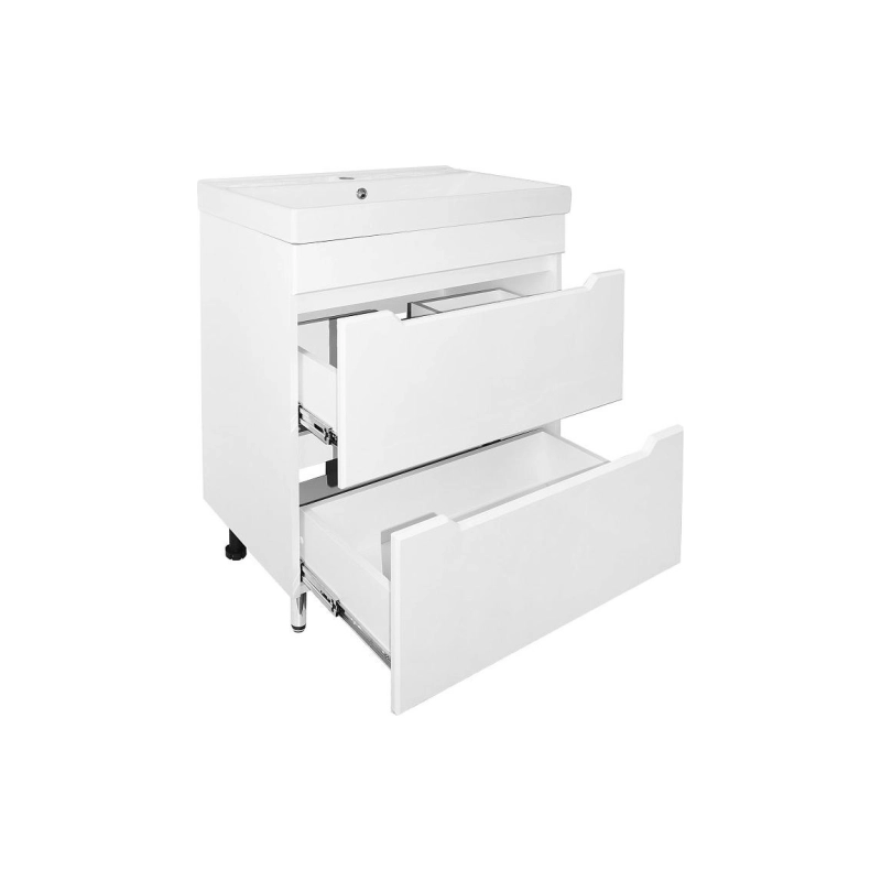 Тумба Loranto Палермо 70/2Н 71х46,5х88 см, напольная, с раковиной Tempo 70, белый, CS00094406