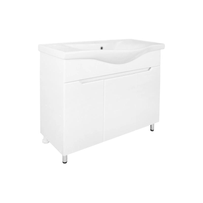 Тумба Loranto Палермо 90 87х83х45 см, напольная, с раковиной Basic 90, белый, CS00093229