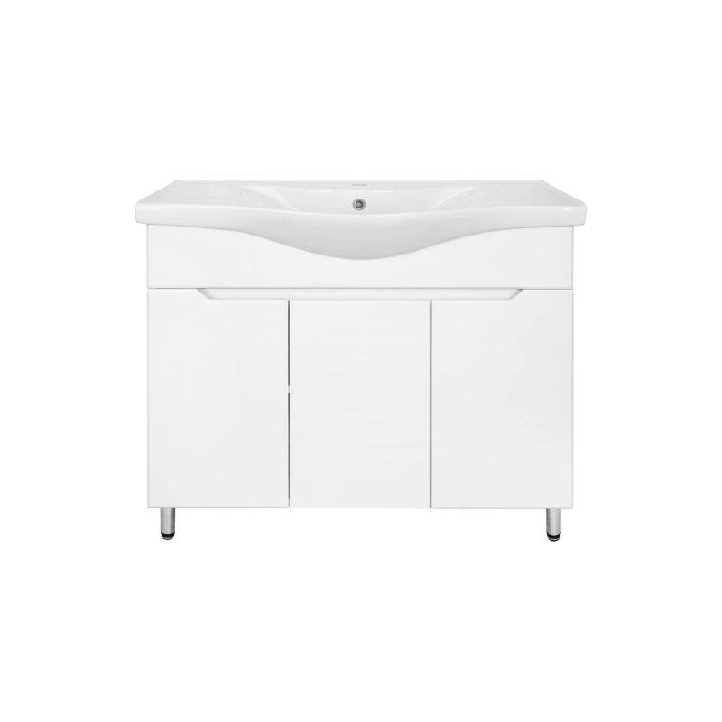 Тумба Loranto Палермо 90 87х83х45 см, напольная, с раковиной Basic 90, белый, CS00093229